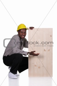 Young african american carpenter 