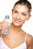 Beauty shot of girl drinking water