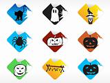 abstract halloween sticker series set11