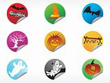 abstract halloween sticker series set12