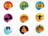 abstract halloween sticker series set14