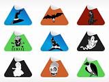 abstract halloween sticker series set16