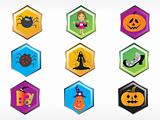 abstract halloween sticker series set8