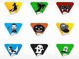 abstract halloween sticker series set9