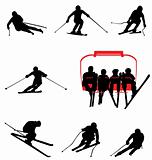 ski silhouettes collection