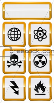 set of danger icons
