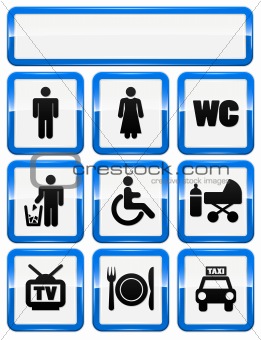 icons set of service signs