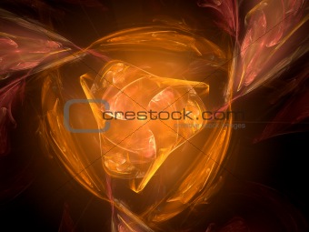 Abstract background. Flame - orange palette.