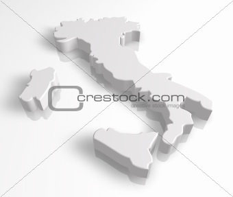 3d italy map