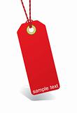 vector tied red tag or sticker