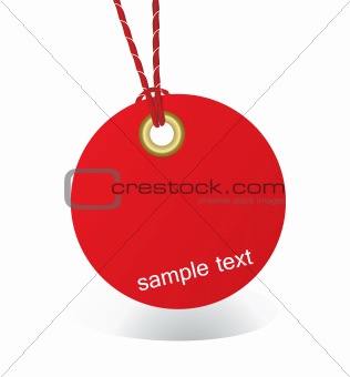 vector tied red tag or sticker