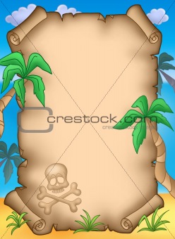 Pirate parchment with palms
