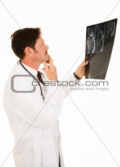 Doctor Reviewing MRI Results