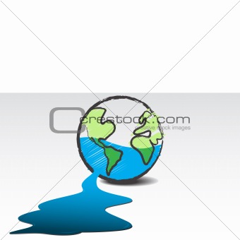 Planet leaking water