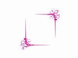 abstract vector frame in pink