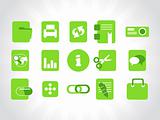 abstract vector green icons element illustrations