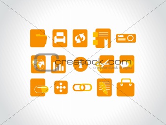 abstract vector orange icons element illustrations