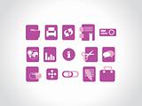 abstract vector purple icons element illustrations