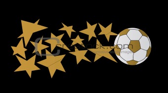 soccer ball with stars