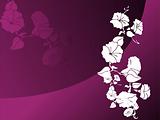 abstract vector wallpaper of floral themes in gradient purple