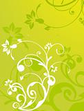 abstract vector wallpaper of floral themes in light green
