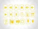 abstract vector yellow logo element illustrations