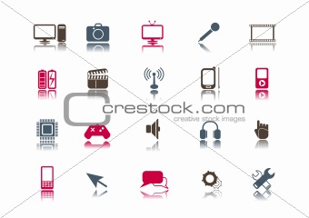 Media & Technology Icon set | Clean