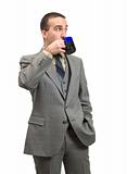 Businessman Drinking Coffee