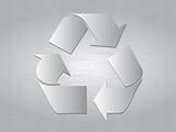 Brushed Metal Recycle Symbol