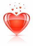 red valentine's day symbol - love heart