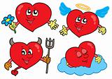 Cartoon hearts collection