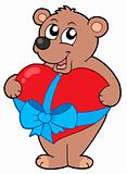 Valentine bear with heart