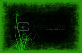 Green Grunge Background Floral