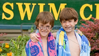 Brothers at the Pool