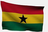 Ghana 3D flag