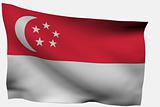 singapore 3d flag