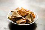Bowl of Snacks with Fortune Cookies