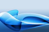 Blue abstract composition with flowing design