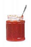 Strawberry glass jar