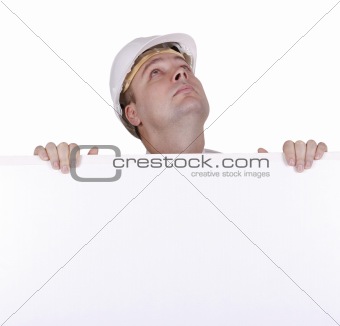 man with white background