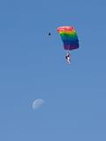 paratrooper over moon