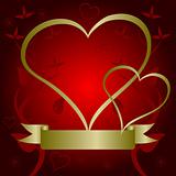 Red Hearts Valentines Day Vector Background