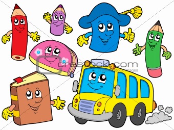 Cute school illustrations collection -