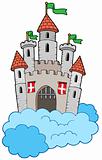 Medieval castle on clouds
