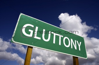 Gluttony Road Sign - 7 Deadly Sins Series