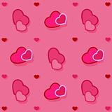 Pink background with hearts, wrapping