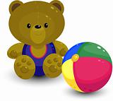 Teddy bear with ball