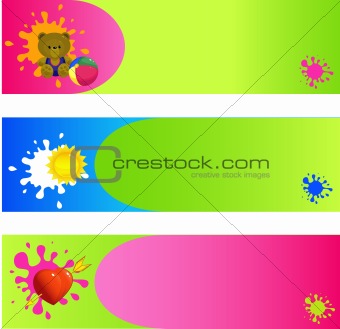 Banners, backgrounds