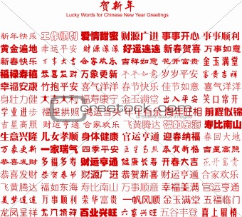 Lucky Words for Chinese New Year Greetings