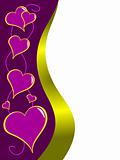 Purple Hearts Valentines Background